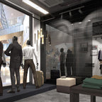 Groove Black Gloss Ceramic Subway Tile | Tile Club