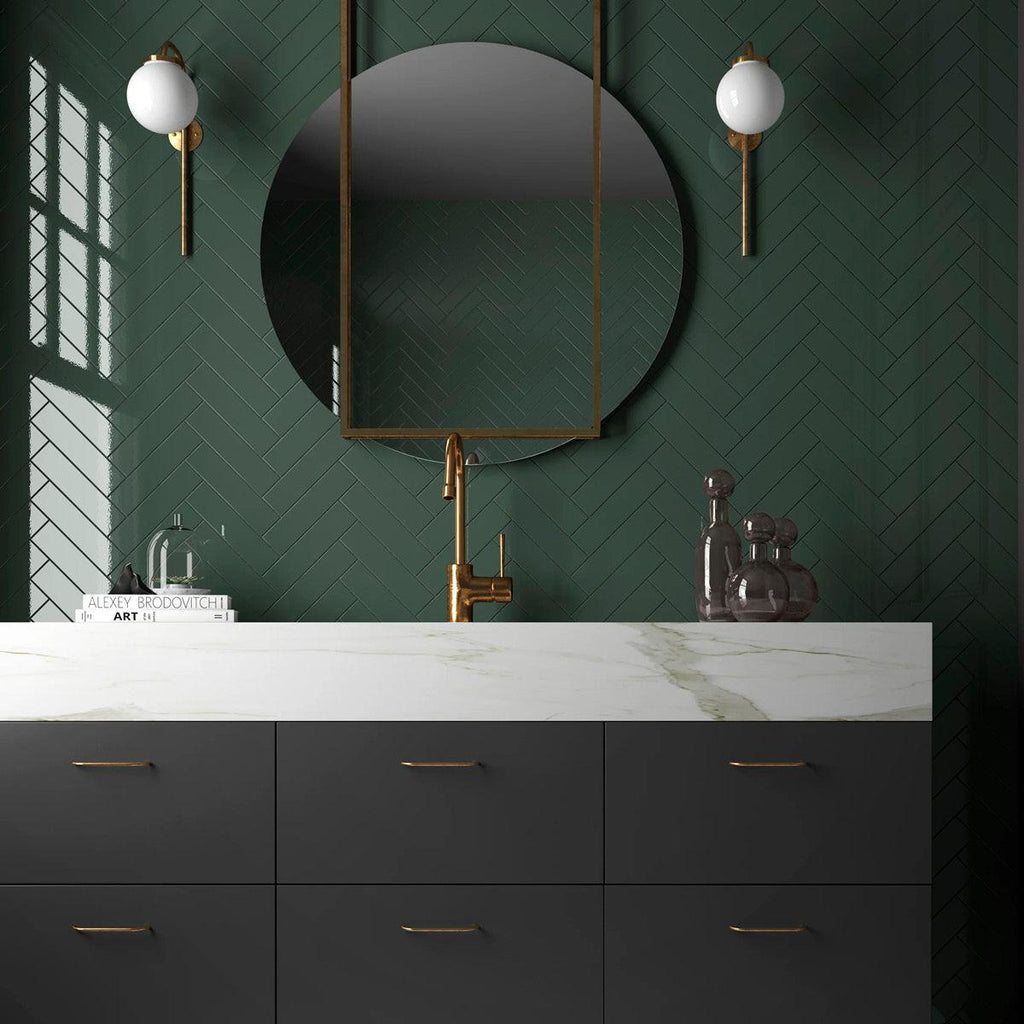 Groove Laurel Gloss Ceramic Subway Tile | Tile Club