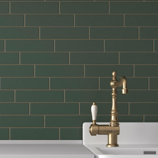 Groove Laurel Matte Ceramic Subway Tile