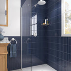Groove Navy Gloss Ceramic Subway Tile | Tile Club