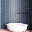 Groove Navy Matte Ceramic Subway Tile | Tile Club