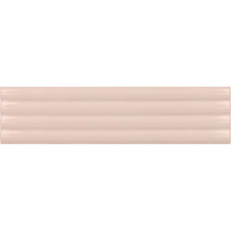 Groove Pink Deco Gloss Ceramic 3D Subway TIle