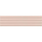Groove Pink Deco Matte Ceramic 3D Subway TIle