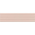 Groove Pink Deco Matte Ceramic 3D Subway TIle