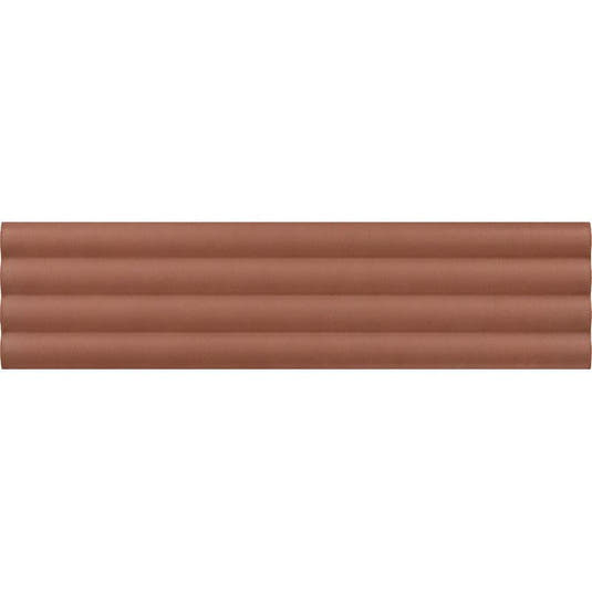 Groove Terracotta Deco Matte Ceramic 3D Subway TIle