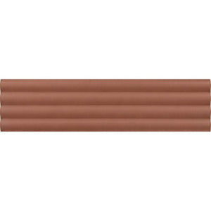 Groove Terra Cotta Deco Matte Ceramic 3D Subway TIle