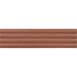 Groove Terra Cotta Deco Matte Ceramic 3D Subway TIle