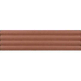 Groove Terracotta Deco Matte Ceramic Subway Tile