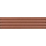 Groove Terracotta Deco Matte Ceramic 3D Subway TIle