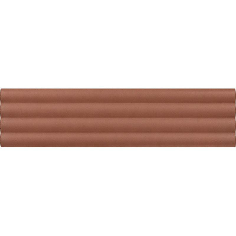 Groove Terracotta Deco Matte Ceramic 3D Subway TIle