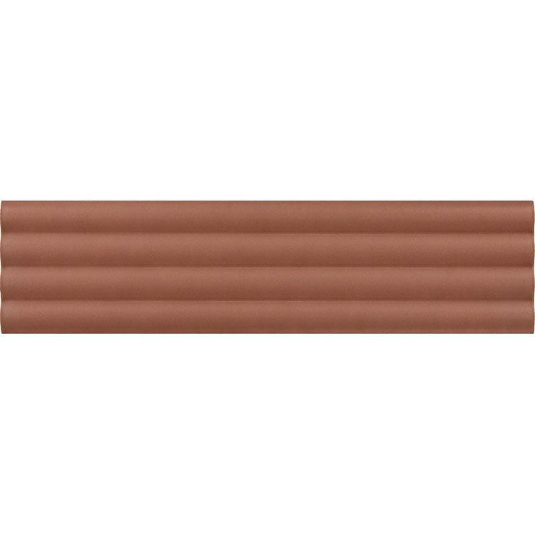 Groove Terracotta Deco Matte Ceramic 3D Subway TIle
