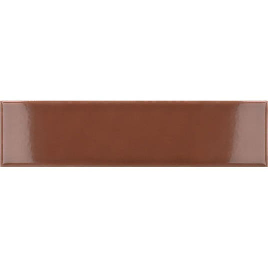 Groove Terracotta Gloss Ceramic Subway Tile