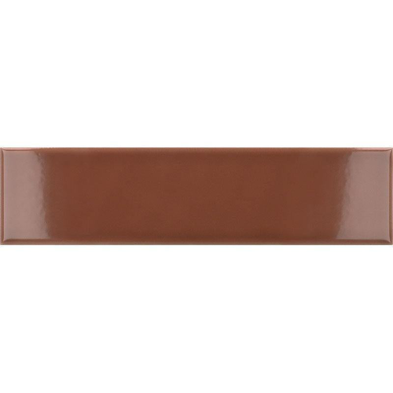 Groove Terracotta Gloss Ceramic Subway Tile