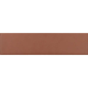 Groove Terra Cotta Matte Ceramic Subway Tile