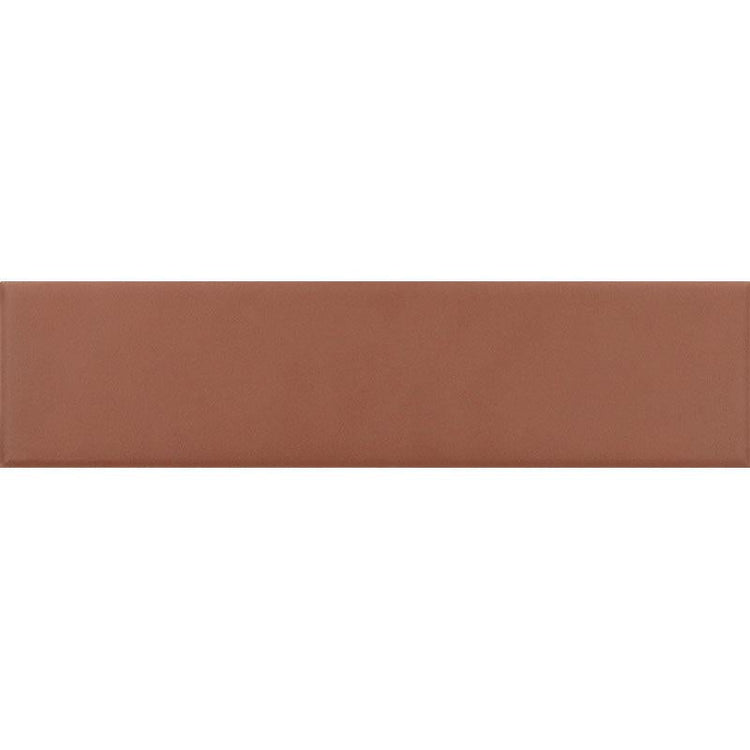Groove Terracotta Matte Ceramic Subway Tile | Tile Club