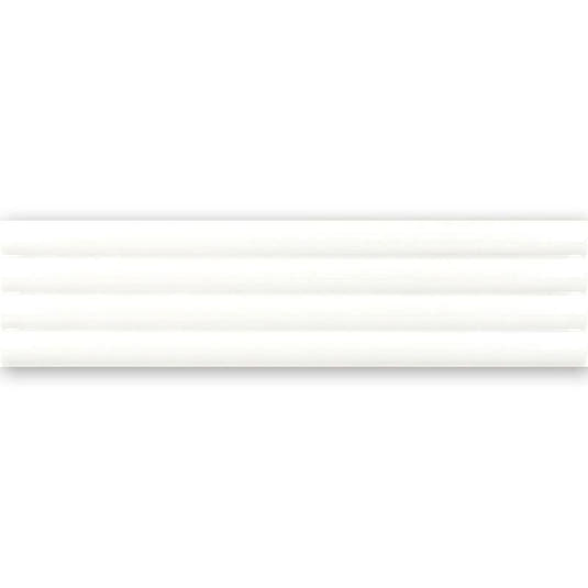 Groove White Deco Gloss Ceramic 3D Subway TIle