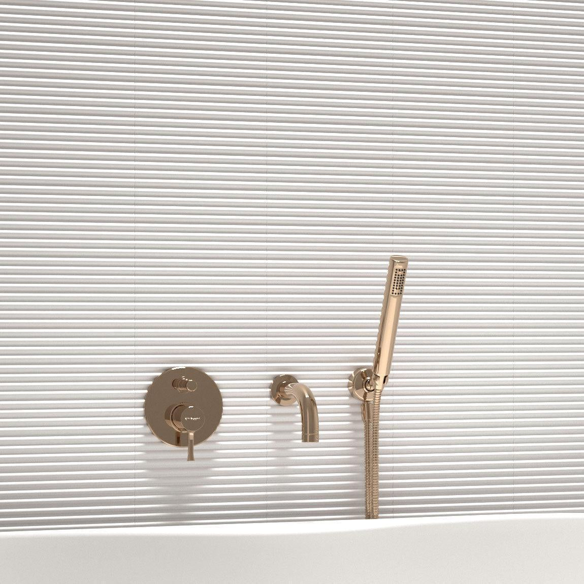 Groove White Deco Gloss Ceramic Wall Tiles