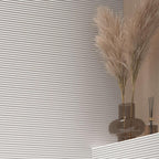 Groove White Deco Gloss Ceramic Subway Tile | Tile Club