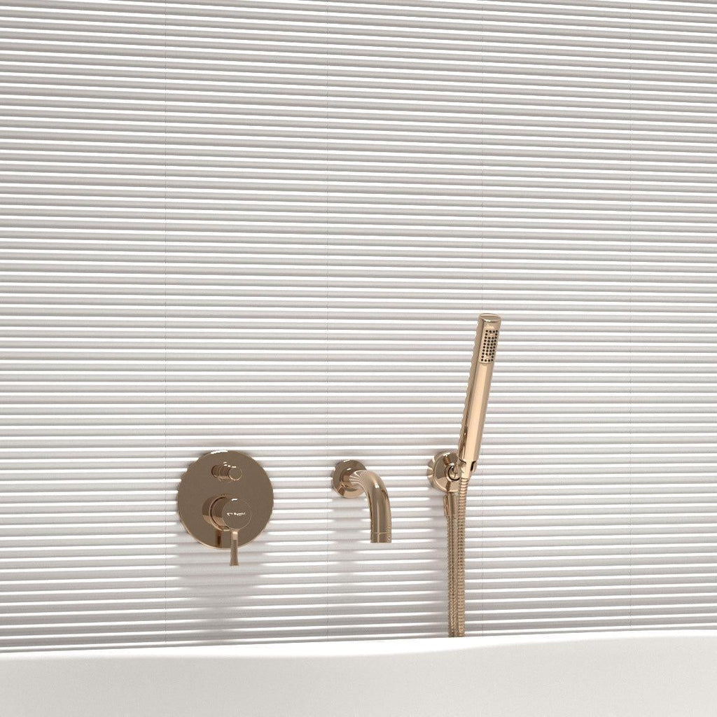 Groove White Deco Gloss Ceramic Wall Tiles
