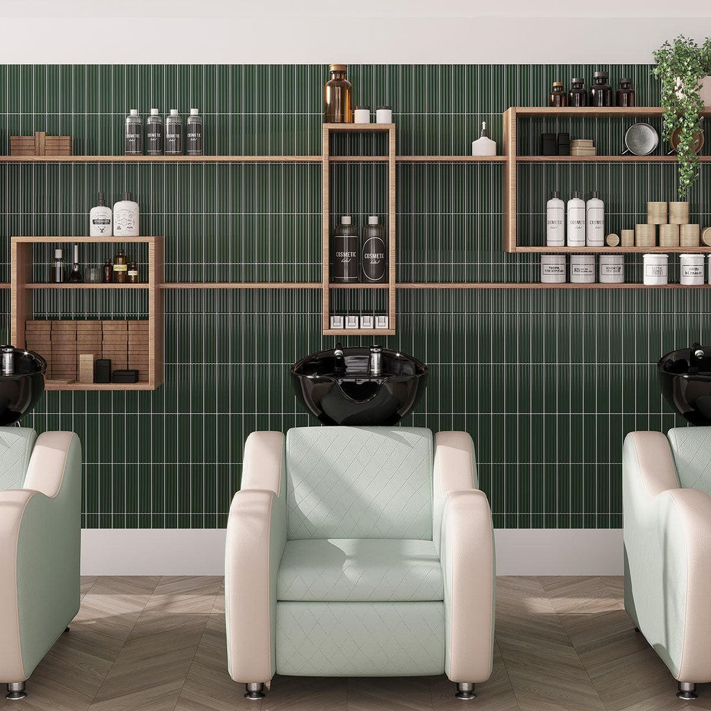 Groove Laurel Deco Gloss Ceramic Subway Tile | Tile Club