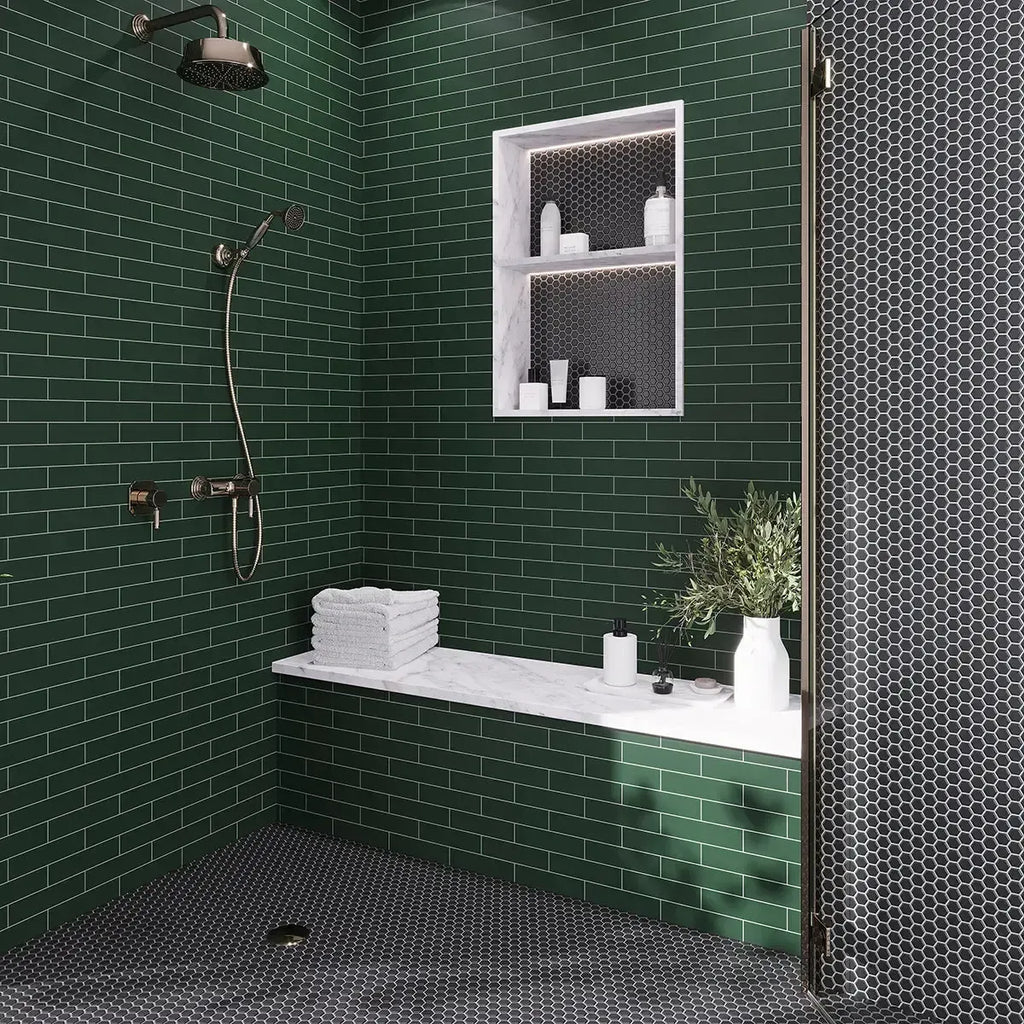 Groove Laurel Matte Ceramic Subway Tile | Tile Club