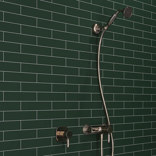 Groove Laurel Matte Ceramic Subway Tile Shower Wall