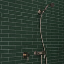 Groove Laurel Matte Ceramic Subway Tile Shower Wall