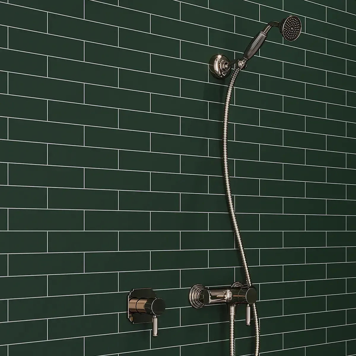 Groove Laurel Matte Ceramic Subway Tile Shower Wall