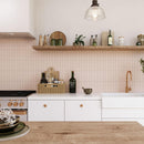 Groove Pink Matte Ceramic Subway Tile | Tile Club