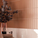 Groove Terracotta Matte Ceramic Subway Tile