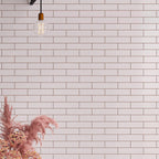 Groove White Gloss Ceramic Subway Tile | Tile Club