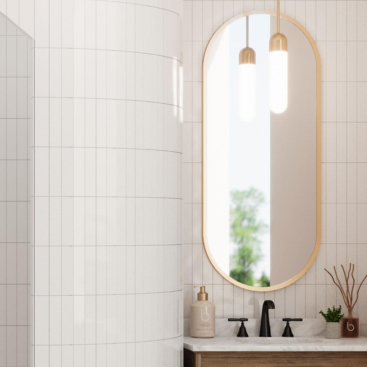 Groove White Gloss Ceramic Subway Tile | Tile Club