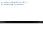 Groove Black Gloss Ceramic Subway Tile | Tile Club