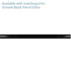 Groove Black Deco Gloss Ceramic Subway Tile | Tile Club