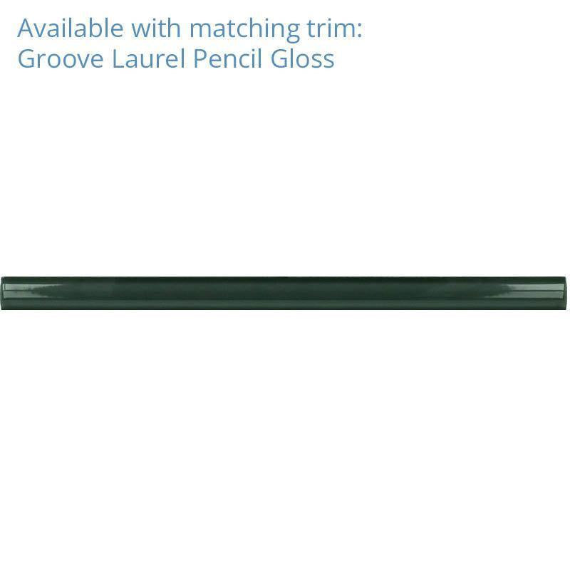 Groove Laurel Deco Gloss Ceramic Subway Tile | Tile Club