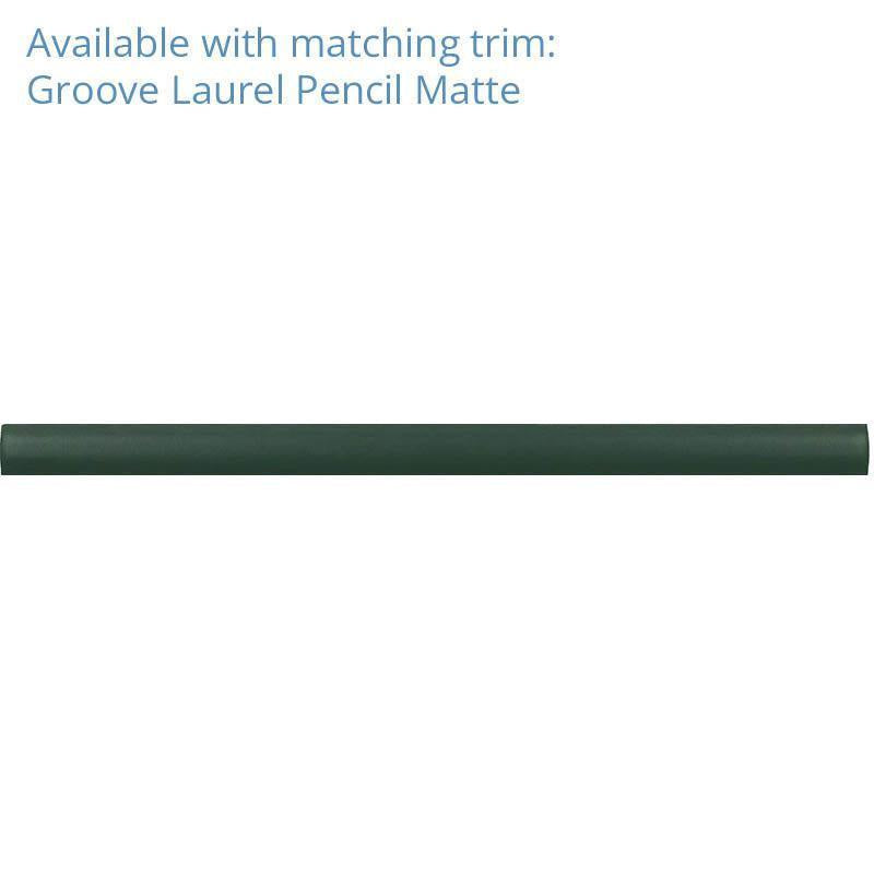 Groove Laurel Deco Matte Ceramic Subway Tile | Tile Club