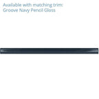 Groove Navy Deco Gloss Ceramic Subway Tile | Tile Club