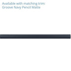 Groove Navy Deco Matte Ceramic Subway Tile | Tile Club