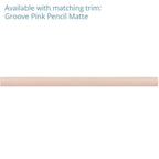 Groove Pink Matte Ceramic Subway Tile | Tile Club