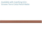 Groove Terracotta Matte Ceramic Subway Tile | Tile Club