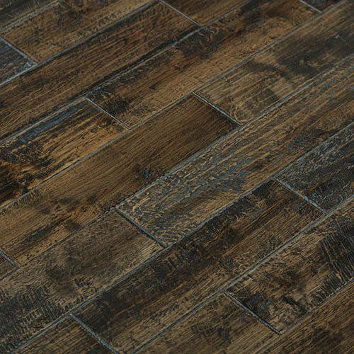 Hand Scraped Barrel Brown Oak Solid Wood