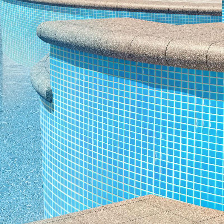 Hawaiian Blue Squares Glass Pool Tile | Tile Club