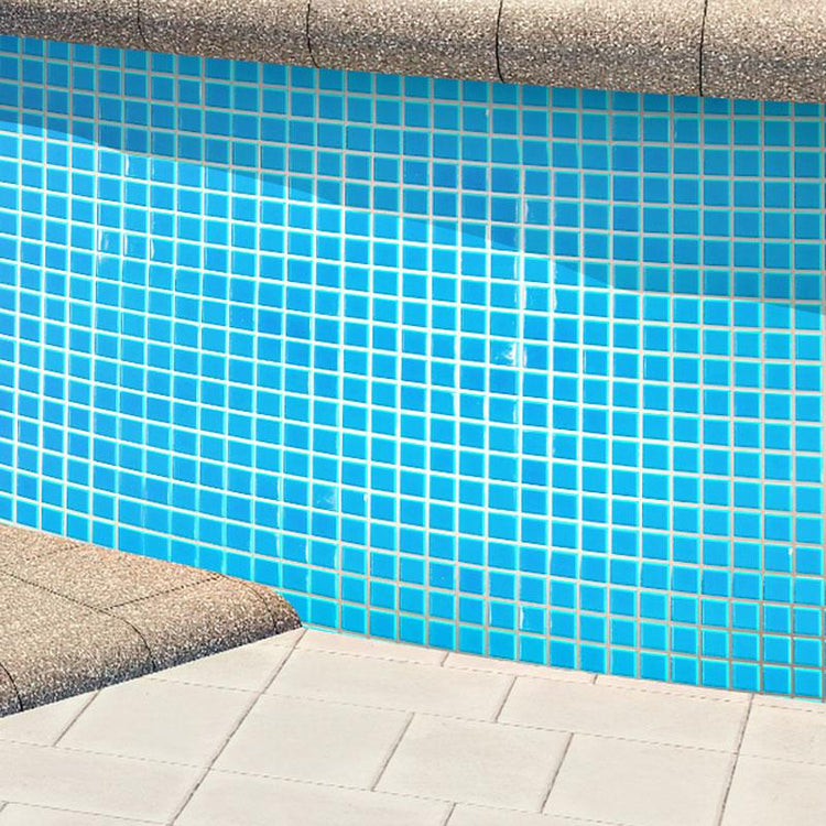 Hawaiian Blue Squares Glass Pool Tile | Tile Club