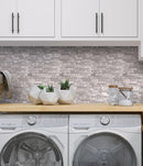 Hipster Lines Mosaic Tile Laundry Room Backsplash