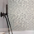 Ice Cold Penny Round White Glass Bianco Carrara Tiles | Tile Club