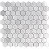 Ice White Hexagon Glass Mosaic Tile
