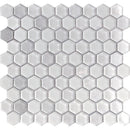 11.6" x 12" Ice White Hexagon Glass Mosaic Tile | Tile Club | Position1