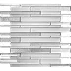 Ice White Linear Glass Mosaic Tile | Tile Club