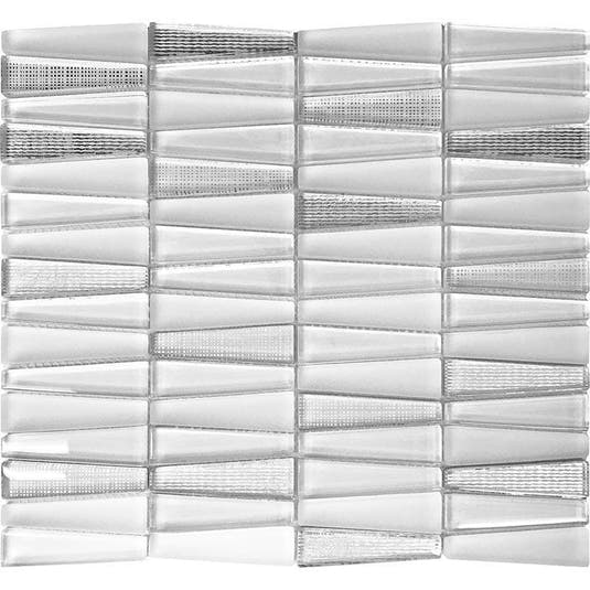 Ice White Triangle Glass Mosaic Tile | Tile Club | Position1