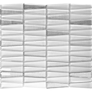 Ice White Triangle Glass Mosaic Tile | Tile Club | Position1